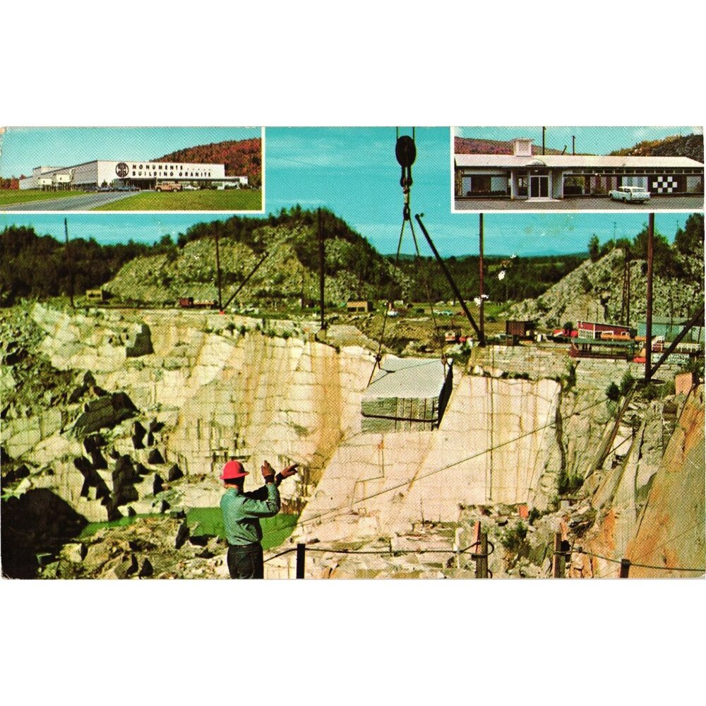 Rock Of Ages Granite Quarry Barre Vermont 1950s Postcard Multiview Unposted Pre-